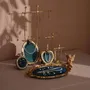 Jewelry - Gold Resin Jewelry Display Set with Green Velvet - WHISPERING WOODS