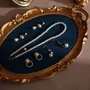 Jewelry - Gold Resin Jewelry Display Set with Green Velvet - WHISPERING WOODS