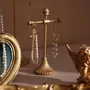 Jewelry - Gold Resin Jewelry Display Set with Green Velvet - WHISPERING WOODS
