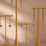 Jewelry - Gold-Tone Earring Stands with Shaped Gypsum Bases - WHISPERING WOODS