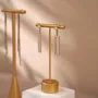 Jewelry - Gold-Tone Earring Stands with Shaped Gypsum Bases - WHISPERING WOODS
