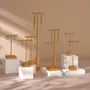 Jewelry - Gold-Tone Earring Stands with Shaped Gypsum Bases - WHISPERING WOODS