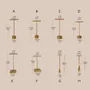 Jewelry - Gold-Tone Earring Stands with Shaped Gypsum Bases - WHISPERING WOODS