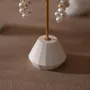 Jewelry - Gold T-Bar Earring Holder with Sculptural Gypsum Base - WHISPERING WOODS