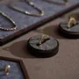 Jewelry - Gray Felt and Walnut Veneer Jewelry Display Set - WHISPERING WOODS