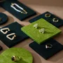 Jewelry - Two-Tone Green Felt Jewelry Display Set - WHISPERING WOODS