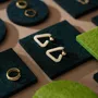 Jewelry - Two-Tone Green Felt Jewelry Display Set - WHISPERING WOODS