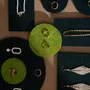 Jewelry - Two-Tone Green Felt Jewelry Display Set - WHISPERING WOODS