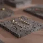 Jewelry - Natural Lava Stone and Brass Jewelry Display Set - WHISPERING WOODS