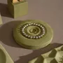 Bijoux - Ensemble de présentoirs en suédine végane vert olive et plâtre - WHISPERING WOODS
