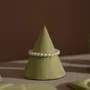 Bijoux - Ensemble de présentoirs en suédine végane vert olive et plâtre - WHISPERING WOODS