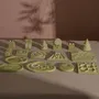 Bijoux - Ensemble de présentoirs en suédine végane vert olive et plâtre - WHISPERING WOODS