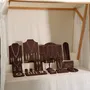 Jewelry - Pavilion Jewelry Display Set in Dark Mocha Vegan Suede - WHISPERING WOODS