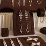 Jewelry - Pavilion Jewelry Display Set in Dark Mocha Vegan Suede - WHISPERING WOODS