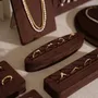 Jewelry - Pavilion Jewelry Display Set in Dark Mocha Vegan Suede - WHISPERING WOODS