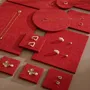 Jewelry - Red Felt Jewelry Display Platform Set - WHISPERING WOODS