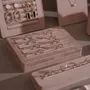 Jewelry - Soft Blush Pink Vegan Suede Jewelry Display Set with Necklace Rail - WHISPERING WOODS