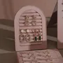 Jewelry - Soft Blush Pink Vegan Suede Jewelry Display Set with Necklace Rail - WHISPERING WOODS