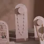 Jewelry - Soft Blush Pink Vegan Suede Jewelry Display Set with Necklace Rail - WHISPERING WOODS