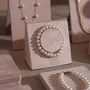 Jewelry - Soft Blush Pink Vegan Suede Jewelry Display Set with Necklace Rail - WHISPERING WOODS