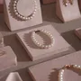 Jewelry - Soft Blush Pink Vegan Suede Jewelry Display Set with Necklace Rail - WHISPERING WOODS