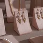 Jewelry - Soft Blush Pink Vegan Suede Jewelry Display Set with Necklace Rail - WHISPERING WOODS