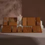 Jewelry - Terrace Sloped Jewelry Display Set in Caramel Vegan Suede - WHISPERING WOODS