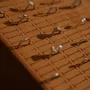 Jewelry - Terrace Sloped Jewelry Display Set in Caramel Vegan Suede - WHISPERING WOODS