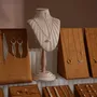 Jewelry - Terrace Sloped Jewelry Display Set in Caramel Vegan Suede - WHISPERING WOODS