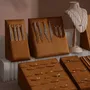 Jewelry - Terrace Sloped Jewelry Display Set in Caramel Vegan Suede - WHISPERING WOODS