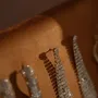 Jewelry - Terrace Sloped Jewelry Display Set in Caramel Vegan Suede - WHISPERING WOODS
