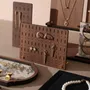 Jewelry - Walnut Veneer and Black Vegan Suede Jewelry Display Set - WHISPERING WOODS