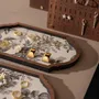 Jewelry - Walnut Veneer and Black Vegan Suede Jewelry Display Set - WHISPERING WOODS