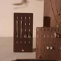 Jewelry - Walnut Veneer and Black Vegan Suede Jewelry Display Set - WHISPERING WOODS