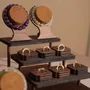 Jewelry - Large Walnut Veneer Jewelry Display Set with Stands and Trays - WHISPERING WOODS