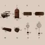 Jewelry - Large Walnut Veneer Jewelry Display Set with Stands and Trays - WHISPERING WOODS