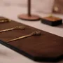 Jewelry - Walnut Veneer Jewelry Display Set with T-Bars - WHISPERING WOODS