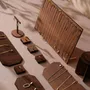 Jewelry - Walnut Veneer Jewelry Display Set with T-Bars - WHISPERING WOODS