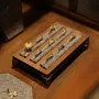 Jewelry - Walnut Veneer and Grey Felt Jewelry Display Set - WHISPERING WOODS