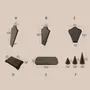 Jewelry - Walnut Veneer and Grey Felt Jewelry Display Set - WHISPERING WOODS