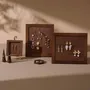 Jewelry - Walnut Veneer and Brass Jewelry Display Set - WHISPERING WOODS