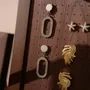 Jewelry - Walnut Veneer and Brass Jewelry Display Set - WHISPERING WOODS