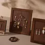 Jewelry - Walnut Veneer and Brass Jewelry Display Set - WHISPERING WOODS