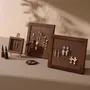 Jewelry - Walnut Veneer and Brass Jewelry Display Set - WHISPERING WOODS
