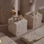 Jewelry - Yellow Travertine Jewelry Display Set with Brass Ring Cones - WHISPERING WOODS