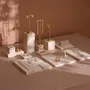 Jewelry - Yellow Travertine Jewelry Display Set with Brass T-Bar Stands - WHISPERING WOODS