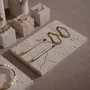 Jewelry - Yellow Travertine Jewelry Display Set with Brass Ring Cones - WHISPERING WOODS