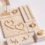 Jewelry - Yellow Travertine, Glass and Acrylic Jewelry Display Set - WHISPERING WOODS