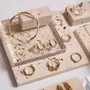 Jewelry - Yellow Travertine, Glass and Acrylic Jewelry Display Set - WHISPERING WOODS