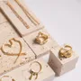 Jewelry - Yellow Travertine, Glass and Acrylic Jewelry Display Set - WHISPERING WOODS